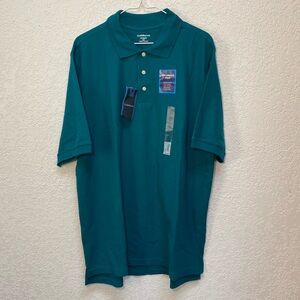 Croft & Barrow Polo Mens LT (TALL) Teal Green Performance Pique 100% Cotton Golf